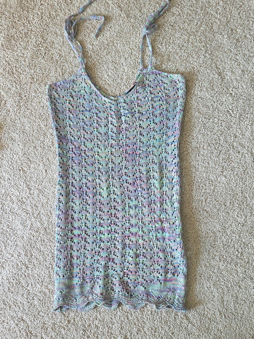 Colorful Crochet Dress/Swim Coverup